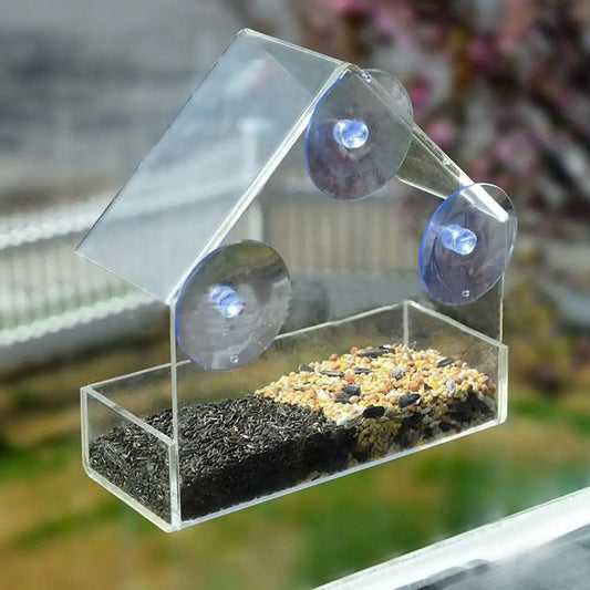 Clear View Suction Bird Feeder - MANDOTOS