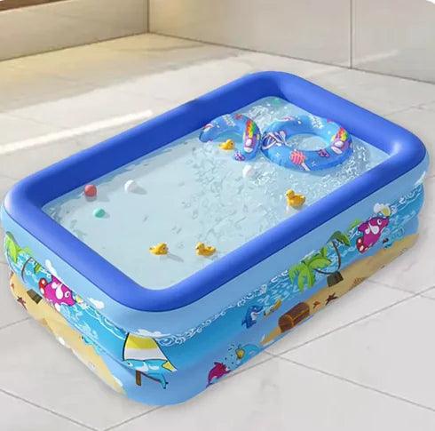 Colorful Kids' Inflatable Pool – Sturdy PVC - MANDOTOS