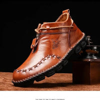 Cowhide Leather Men's Boots - MANDOTOS