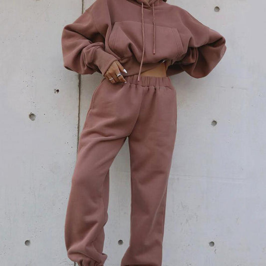 New Style Autumn And Winter Women's New Casual Hoodie Coat Sports Suit - MANDOTOS