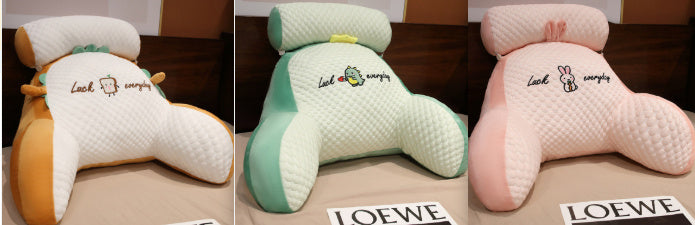 Sofa Fluffy Cushion Luncheon Pillow Triangle Reading Cushion Bedside Soft Large Backrest Lumbar Cushion Office Chair Cushion - MANDOTOS