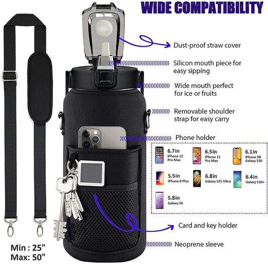 64oz Motivational Hydration Bottle - MANDOTOS