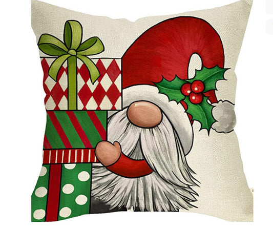 Christmas Decorations Pillow Covers Sofa Square Throw Pillow Cases Stamping Snowflake Waist Cushion Cover Home Bed Decor - MANDOTOS