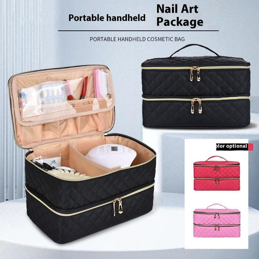 Double - layer Manicure Implement Storage Bag - MANDOTOS
