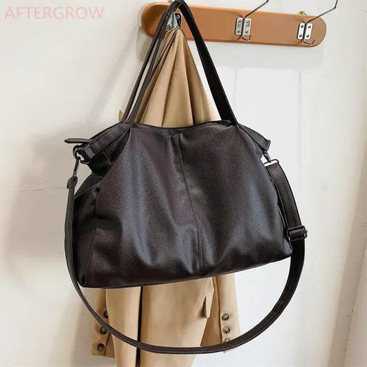 Elegant Leather Carryall - MANDOTOS