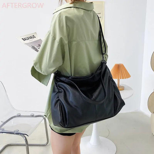 Elegant Leather Carryall - MANDOTOS