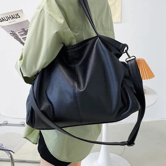 Elegant Leather Carryall - MANDOTOS
