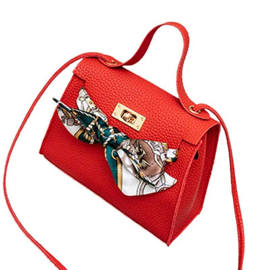 Elegant Leather Handbag & Scarf - MANDOTOS