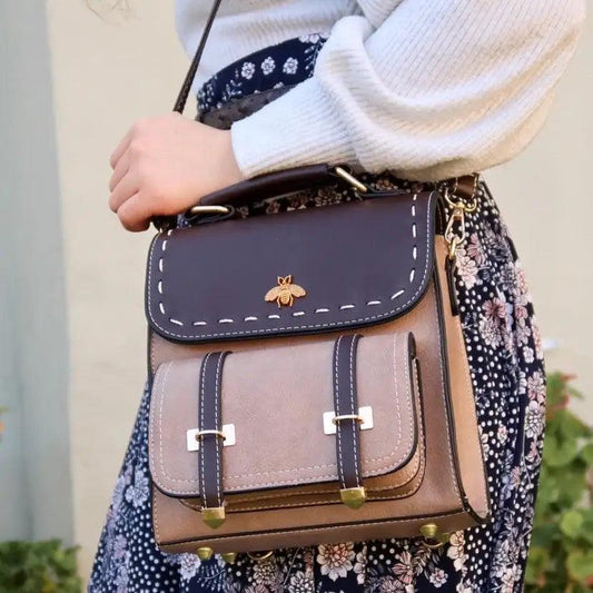 Executive Bee Business Leather Backpack - MANDOTOS