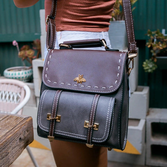 Executive Bee Business Leather Backpack - MANDOTOS