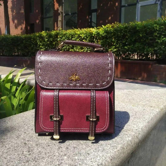 Executive Bee Business Leather Backpack - MANDOTOS