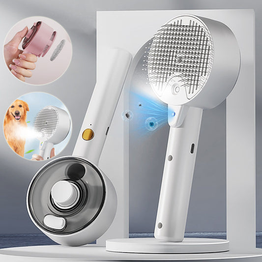 Animal Hair Remover Brush Dog And Cat Steam Brush Pet Self Cleaning Dog Brush Grooming Removes Cat Hairs Cat Dog Accessories Pet Products - MANDOTOS