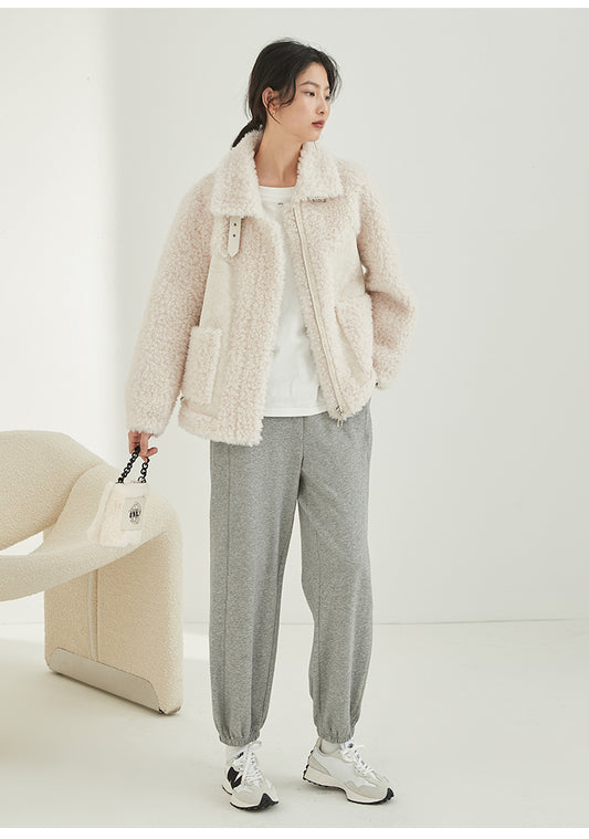 Chic Women's Sheep Shearling Coat - MANDOTOS