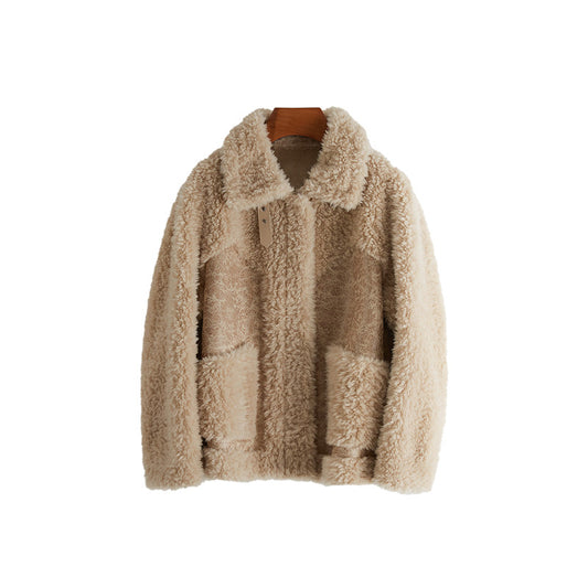 Chic Women's Sheep Shearling Coat - MANDOTOS