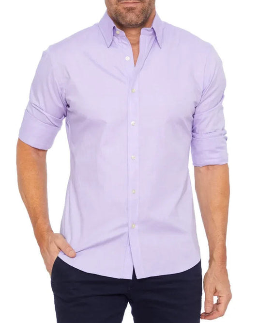 Long Sleeve Zipper Shirt With Button Design Fashion Lapel Tops For Mens Clothing - MANDOTOS