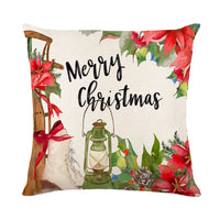 Christmas Decorations Pillow Covers Sofa Square Throw Pillow Cases Stamping Snowflake Waist Cushion Cover Home Bed Decor - MANDOTOS