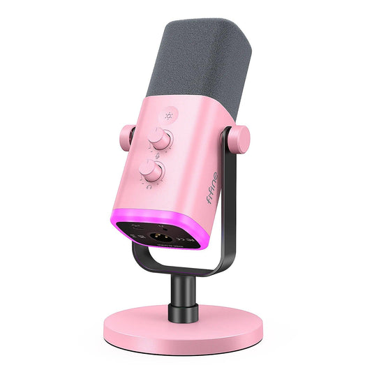 FIFINE USB/XLR Dynamic Microphone with Touch Mute Button,Headphone jack,I/O Controls,for PC PS5/4 mixer,Gaming MIC Ampligame AM8 - MANDOTOS