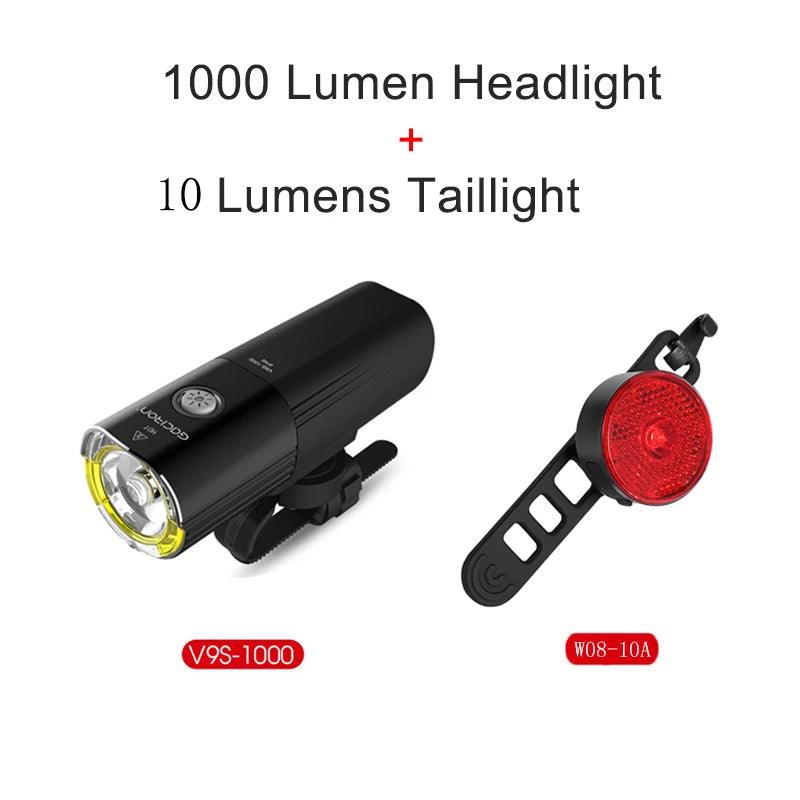 GACIRON 400 - 1800 Lumens Bicycle Front Light USB Rechargeable Cycling Headlight Flashlight MTB Road Bike Waterproof LED Head Lamp - MANDOTOS