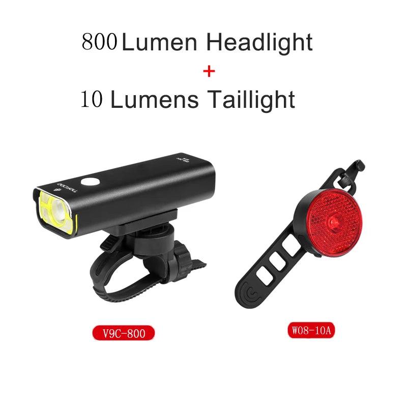 GACIRON 400 - 1800 Lumens Bicycle Front Light USB Rechargeable Cycling Headlight Flashlight MTB Road Bike Waterproof LED Head Lamp - MANDOTOS