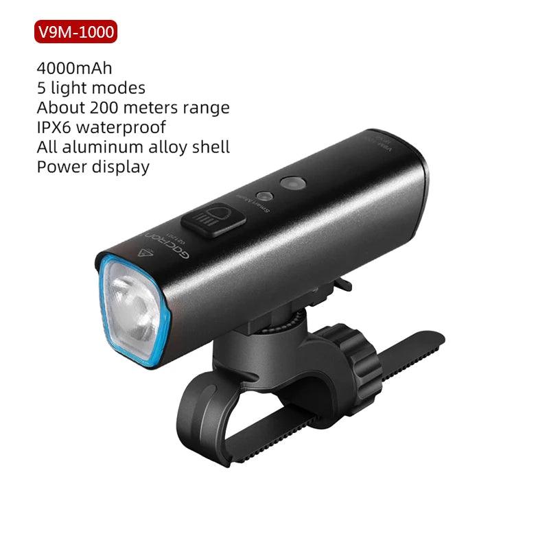 GACIRON 400 - 1800 Lumens Bicycle Front Light USB Rechargeable Cycling Headlight Flashlight MTB Road Bike Waterproof LED Head Lamp - MANDOTOS