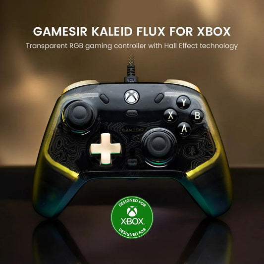 GameSir Kaleid Flux Xbox Controller Wired Gamepad for Xbox Series X, Xbox Series S, Xbox One game console Hall Effect Joystick - MANDOTOS