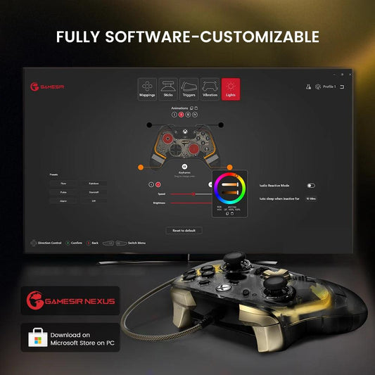 GameSir Kaleid Flux Xbox Controller Wired Gamepad for Xbox Series X, Xbox Series S, Xbox One game console Hall Effect Joystick - MANDOTOS