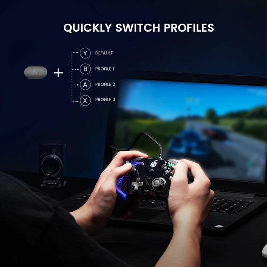 GameSir Kaleid Xbox Controller Wired Gamepad for Xbox Series X, Xbox Series S, Xbox One game console, with Hall Effect Joystick - MANDOTOS