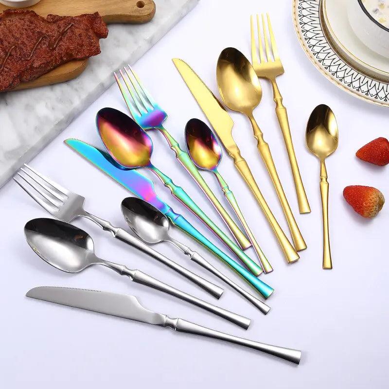 Gold Glamour 30-Piece Dinner Set - MANDOTOS