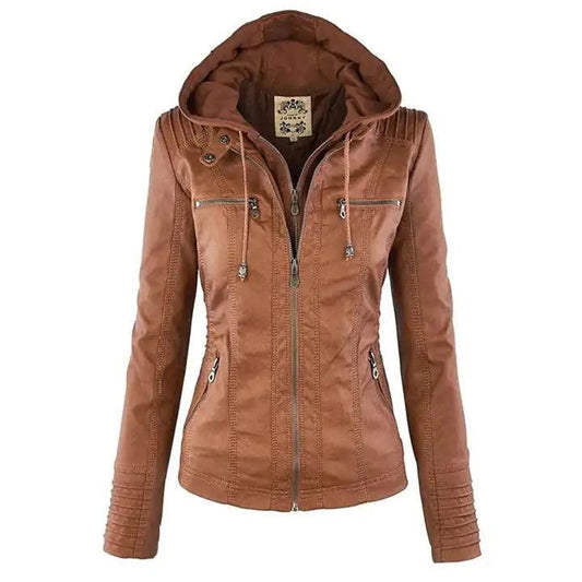 Gothic Faux Leather Jacket - MANDOTOS