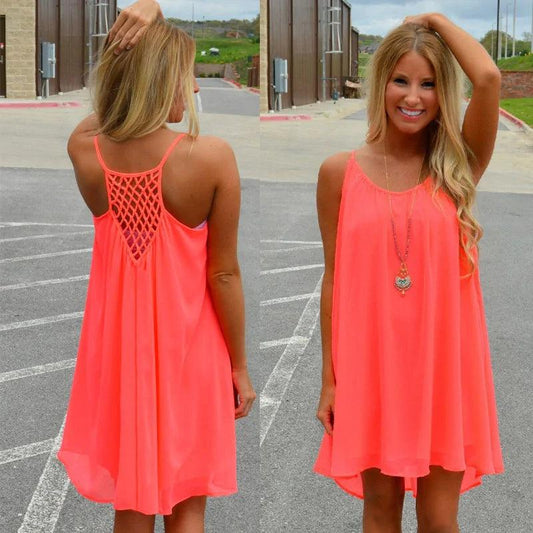 Seaside Chiffon Sundress - MANDOTOS