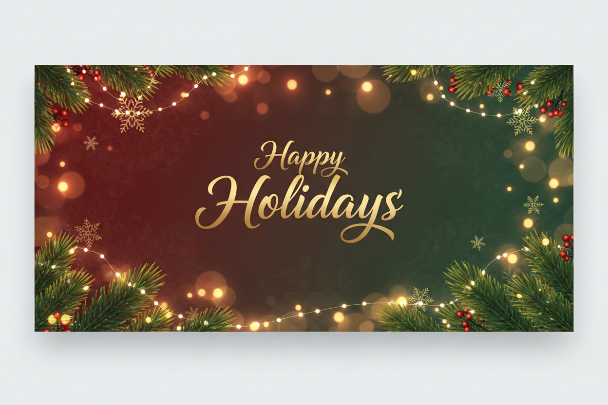 Happy Holidays Background with Text