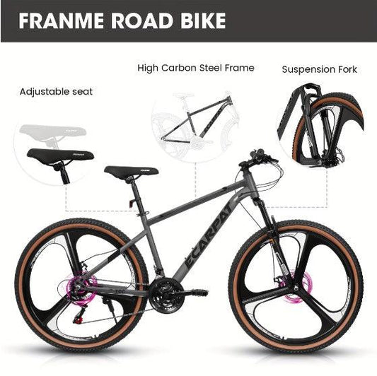 High-carbon Steel Frame Fork Bike - MANDOTOS