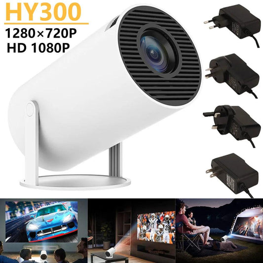 HY300 Projector HD Projector 1080P Android Smart Projector 1280*720P Household Projector Home Cinema Outdoor Portable Projector - MANDOTOS