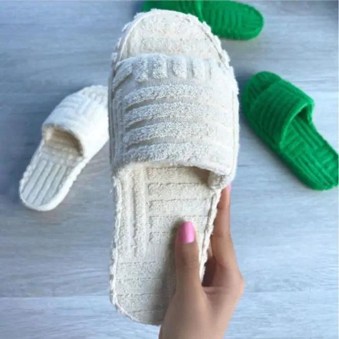 Ladies' Plush Slip - On Slippers - MANDOTOS