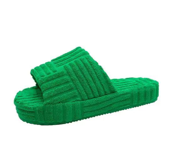 Ladies' Plush Slip - On Slippers - MANDOTOS
