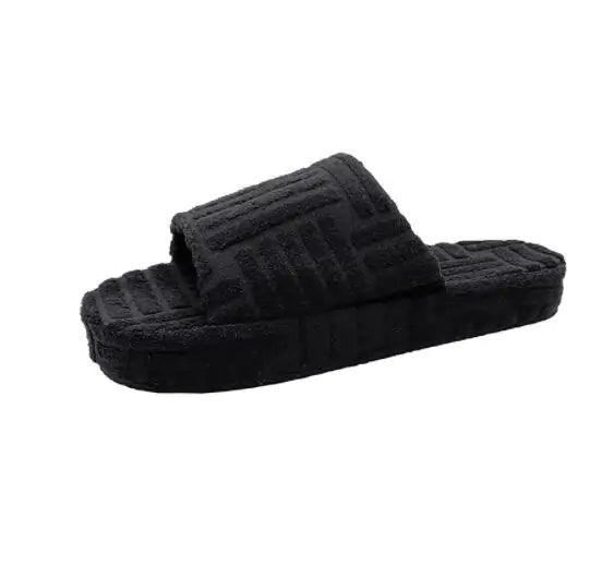 Ladies' Plush Slip - On Slippers - MANDOTOS