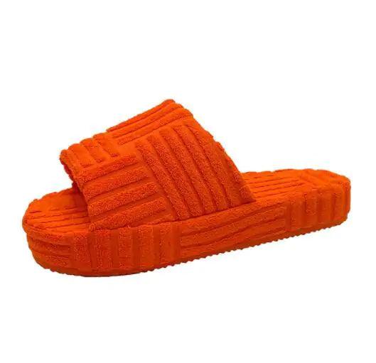 Ladies' Plush Slip - On Slippers - MANDOTOS