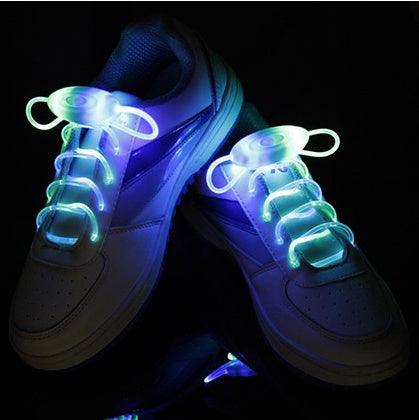 Led Sport Shoe Laces Glow Shoe Strings Round Flash Light Shoelaces - MANDOTOS