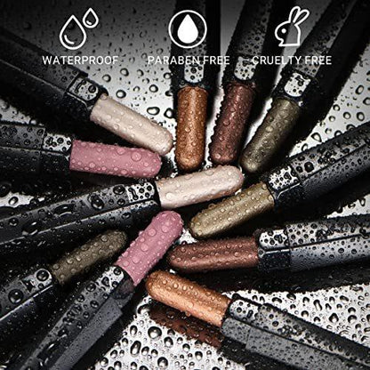 LUXAZA 6PCS Shimmer Neutral Brown Eyeshadow Stick Makeup Set - MANDOTOS