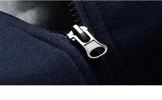 Men's autumn and winter sports set hooded casual cardigan jacket outdoor thickened warm sports shirt+pants two-piece set - MANDOTOS