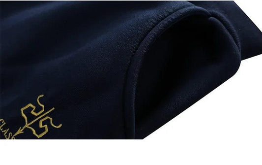 Men's autumn and winter sports set hooded casual cardigan jacket outdoor thickened warm sports shirt+pants two-piece set - MANDOTOS