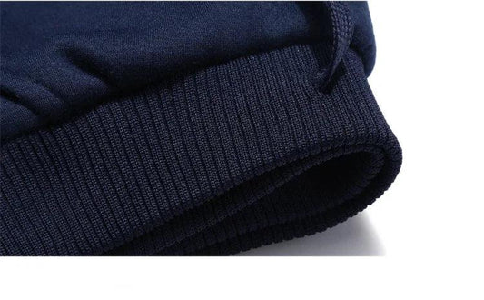 Men's autumn and winter sports set hooded casual cardigan jacket outdoor thickened warm sports shirt+pants two-piece set - MANDOTOS