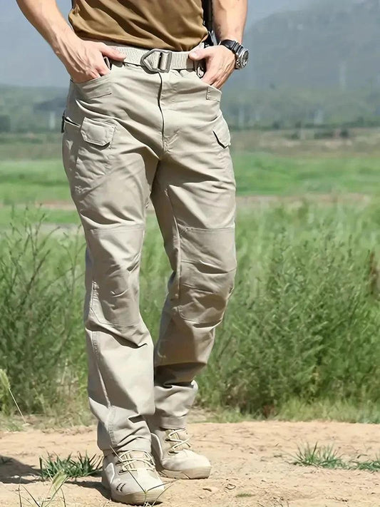 Men's Outdoor Multi Functional Tactical Pants, Multi Pocket Outdoor Hiking Sweatpants, Water-repellent, wear-resistant - MANDOTOS