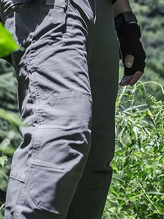 Men's Outdoor Multi Functional Tactical Pants, Multi Pocket Outdoor Hiking Sweatpants, Water-repellent, wear-resistant - MANDOTOS