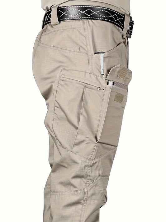 Men's Outdoor Multi Functional Tactical Pants, Multi Pocket Outdoor Hiking Sweatpants, Water-repellent, wear-resistant - MANDOTOS
