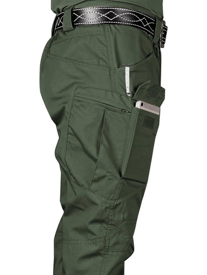 Men's Outdoor Multi Functional Tactical Pants, Multi Pocket Outdoor Hiking Sweatpants, Water-repellent, wear-resistant - MANDOTOS