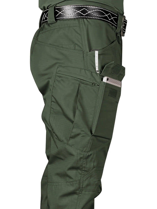 Men's Outdoor Multi Functional Tactical Pants, Multi Pocket Outdoor Hiking Sweatpants, Water-repellent, wear-resistant - MANDOTOS