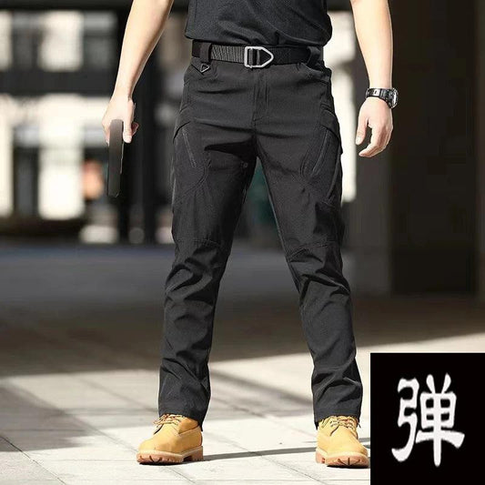 Men's Spring Autumn Tactical Cargo Elastic Pants Combat Trekking Hiking Camping Climbing Run Sport Cycling Work Outdoor Trousers - MANDOTOS