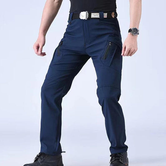 Men's Spring Autumn Tactical Cargo Elastic Pants Combat Trekking Hiking Camping Climbing Run Sport Cycling Work Outdoor Trousers - MANDOTOS