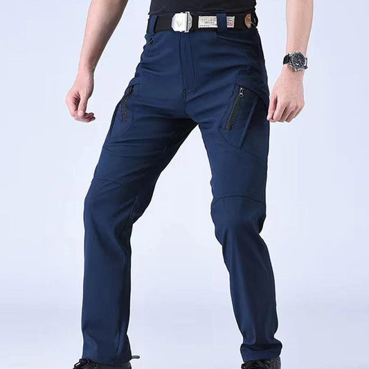 Men's Spring Autumn Tactical Cargo Elastic Pants Combat Trekking Hiking Camping Climbing Run Sport Cycling Work Outdoor Trousers - MANDOTOS